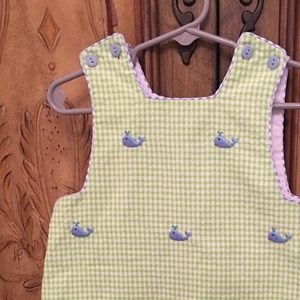 Anavini hand smocked shortall